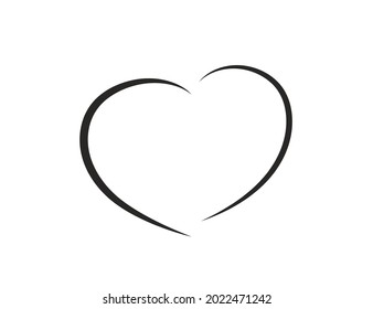 Herzliniensymbol. Vektorgrafik