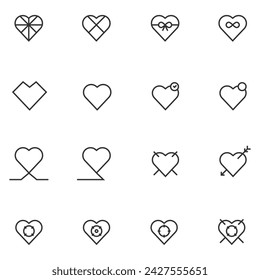 heart line icon vector illustration 