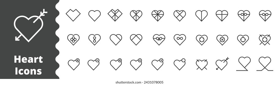 heart line icon vector illustration 