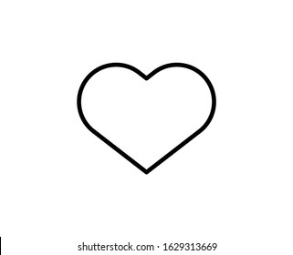 Heart line icon. Vector symbol in trendy flat style on white background. Heart sing for design.
