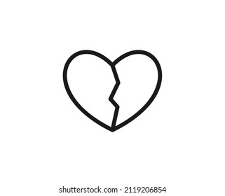 Herzliniensymbol. Vektorsymbol im trendigen, flachen Stil auf weißem Hintergrund. Liebe zum Design.