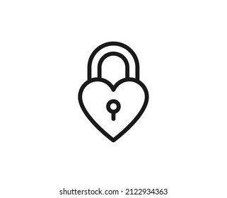 Herzliniensymbol. Vektorsymbol im trendigen, flachen Stil auf weißem Hintergrund. Liebe zum Design.