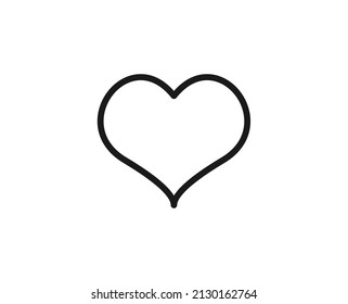 Herzliniensymbol. Vektorsymbol im trendigen, flachen Stil auf weißem Hintergrund. Liebe zum Design.
