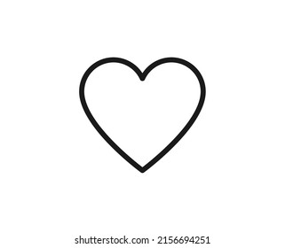 Icono de línea de corazón. Símbolo vectorial en estilo plano y a la moda sobre fondo blanco. El amor canta por el diseño.