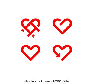 Heart line icons