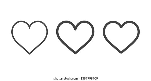 Heart line isolated on white background