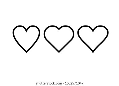 Heart line isolated on white background