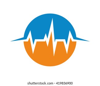 heart line medical medicare clinic pharmacy pharmacist health image vector icon