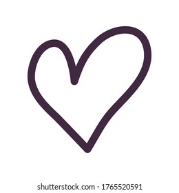 Heart line style icon design of love passion and romantic theme Vector illustration