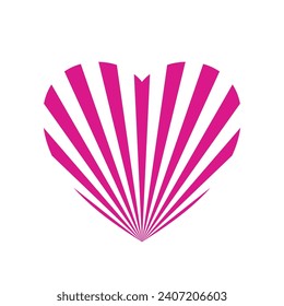 Heart line. Sunshine light ray. Pink beam isolated on white background. Comic pattern. Sun effect rays. Abstract concentration element. Cartoons style. Comics design for prints. Vector illustration