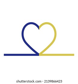 Heart line of Ukraine icon vector illustration design isolated
