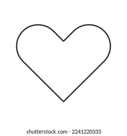 Heart line universal icon ui ux element sign.