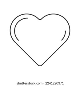 Heart line universal icon ui ux element sign.
