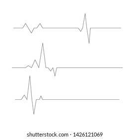 Heart line. Vector cardiogram health medical heartbeat pulse.