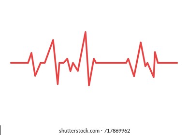 Heart line. Vector cardiogram health medical heartbeat pulse.