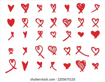 heart line vector design illustration isolated on white background