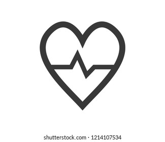 heart line vector icon