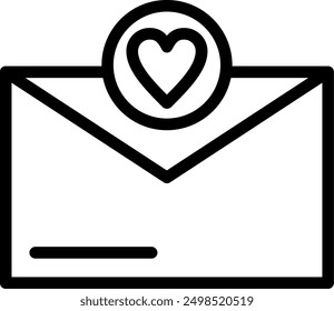 Heart Line Vector Icon Design