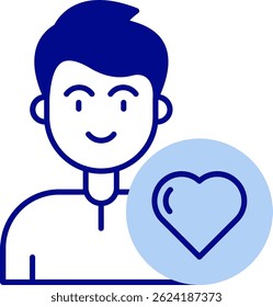 Diseño de icono de Vector de línea de corazón