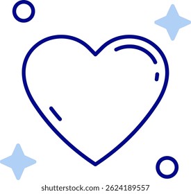 Diseño de icono de Vector de línea de corazón