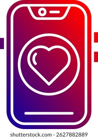 Heart Line vector Icon Design