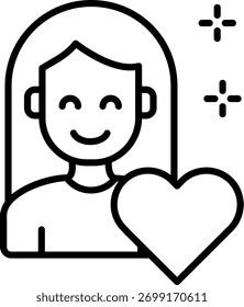 Heart Line vector Icon Design