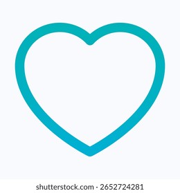 Heart Lineal Gradient Icon For User Interface, Isolated Vector Icon.