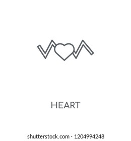 Heart linear icon. Heart concept stroke symbol design. Thin graphic elements vector illustration, outline pattern on a white background, eps 10.