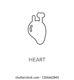 Heart linear icon. Heart concept stroke symbol design. Thin graphic elements vector illustration, outline pattern on a white background, eps 10.