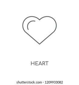 Heart linear icon. Heart concept stroke symbol design. Thin graphic elements vector illustration, outline pattern on a white background, eps 10.