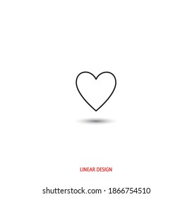 Herz. Lineares Symbol. Design-Element.