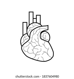 Heart. linear icon. Editable lines with strokes. Maintain heart health in order to live a healthier life.