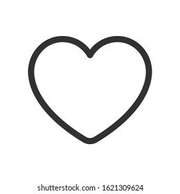 heart, linear icon. Editable stroke