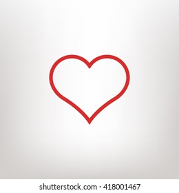 Heart, linear icon. One of a set of linear web icons