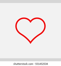 Heart, linear icon. One of a set of linear web icons