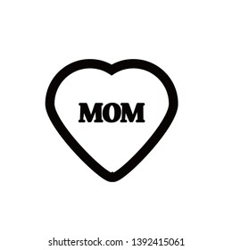 Heart linear vector icon. Love simple contour symbol. Mom day black line illustration. Affection feeling character outline drawing.