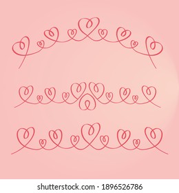 Heart with lines elements vector