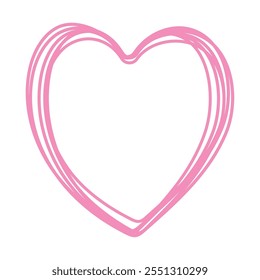 heart lines hand drawn icon isolated
