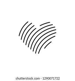 heart with lines icon. Element of Valentine's Day icon for mobile concept and web apps. Detailed heart with lines icon can be used for web and mobile