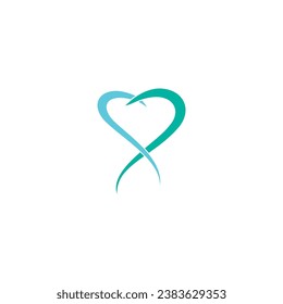 Heart lines logo design template vector editable royalty free image downlead 