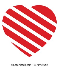 
Heart with lines patterns sensualizing decorative heart icon
