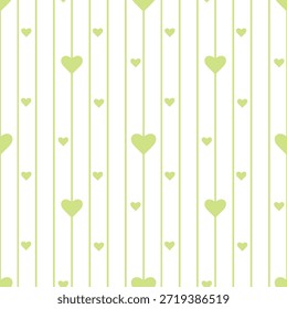 Heart lines seamless pattern, minimal heart background. Linear heart illustration, delicate outline wreath