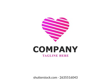 heart lines tech logo design