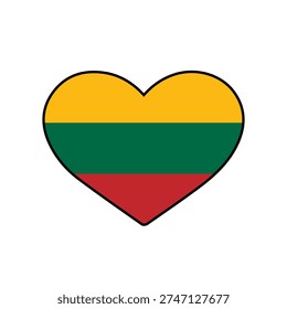 Heart with the Lithuania flag
Vector heart with the flag on a white background