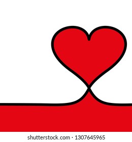 Heart live frame icon vector. Love symbol. Valentine s Day sign, emblem isolated on white background style for card.
