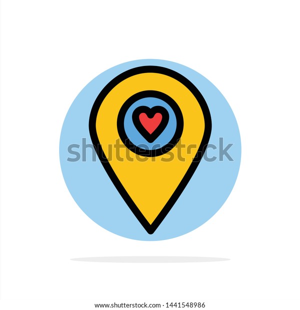 Heart, Location, Map, Pointer Abstract Circle\
Background Flat color\
Icon