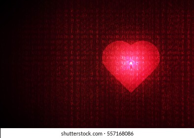 Heart Lock abstract red futuristic english code abstract vector backgrounds 