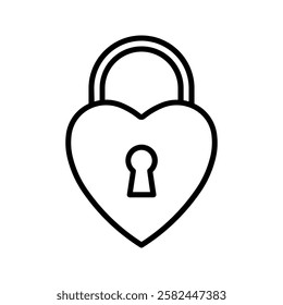 Heart Lock icon color editable 