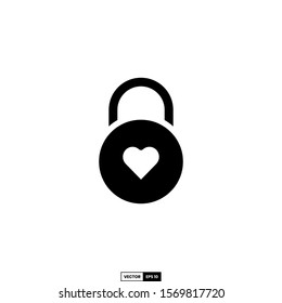 Heart lock icon, design inspiration vector template for interface and any purpose
