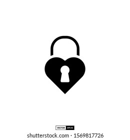Heart lock icon, design inspiration vector template for interface and any purpose
